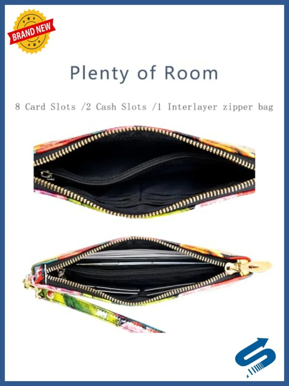 Genuine Leather RFID Blocking Wristlet Clutch Wallet Cell Phone Bag Crossbody